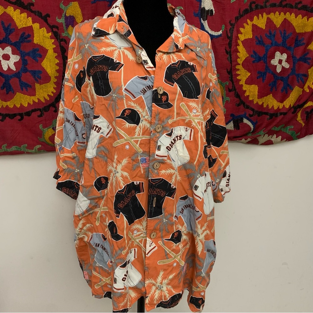 Reyn Spooner MLB San Francisco Giants Orange Hawaiian Shirt!